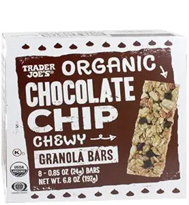 Trader Joe's Organic Chocolate Chip Chewy Granola Bars, 192g