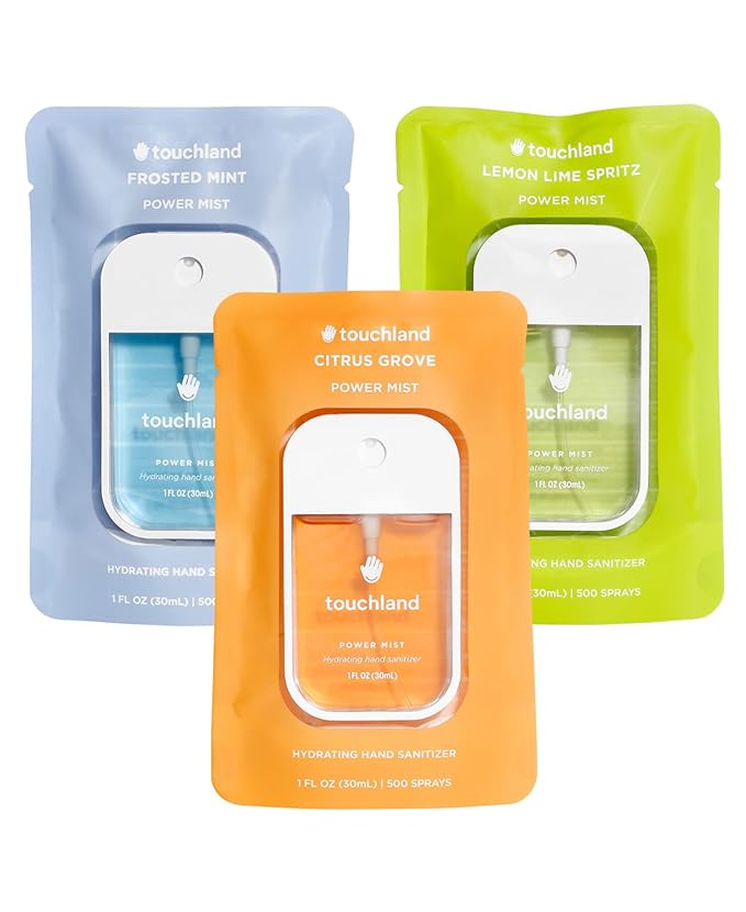 Spray désinfectant hydratant pour les mains Touchland Power Mist, Fresh, lot de 3, 90 ml