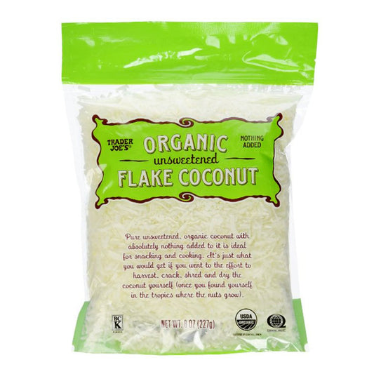 Trader Joe's Organic Unsweetened Flake Coconut, 227g