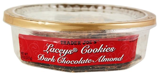 Trader Joe's Laceys Cookies, Dark Chocolate Almond, 227g