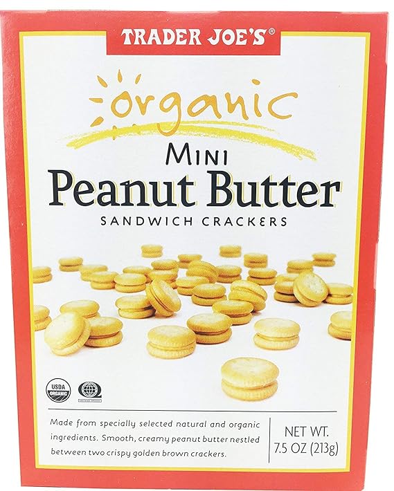 Trader Joe's Organic Mini Peanut Butter Sandwich Crackers, 213g