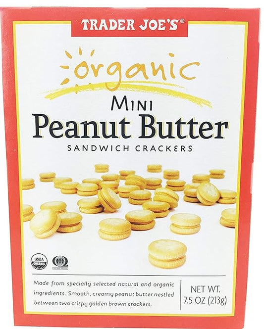 Trader Joe's Organic Mini Peanut Butter Sandwich Crackers, 213g