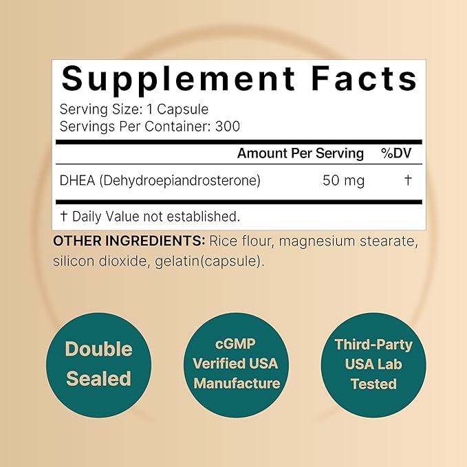 NatureBell DHEA 50mg, 300 Capsules