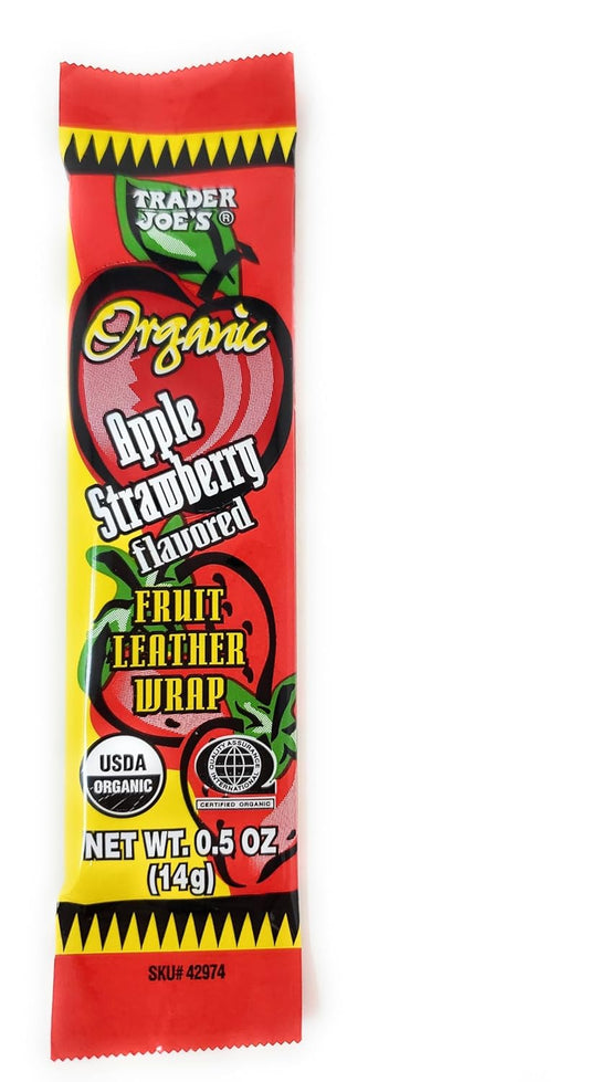 Trader Joe's Organic Fruit Leather Wrap, Apple Strawberry, 14g