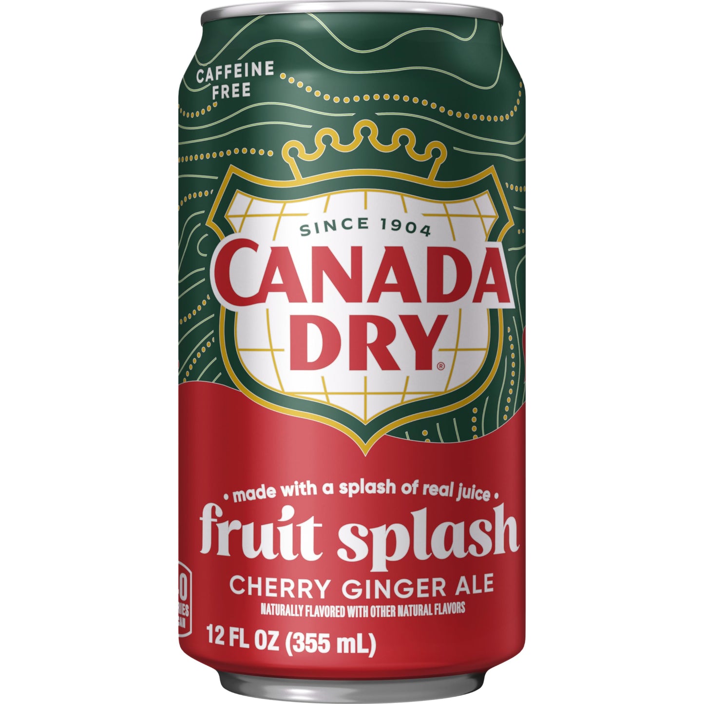 Canada Dry Fruit Splash Cherry Ginger Ale, 355mL