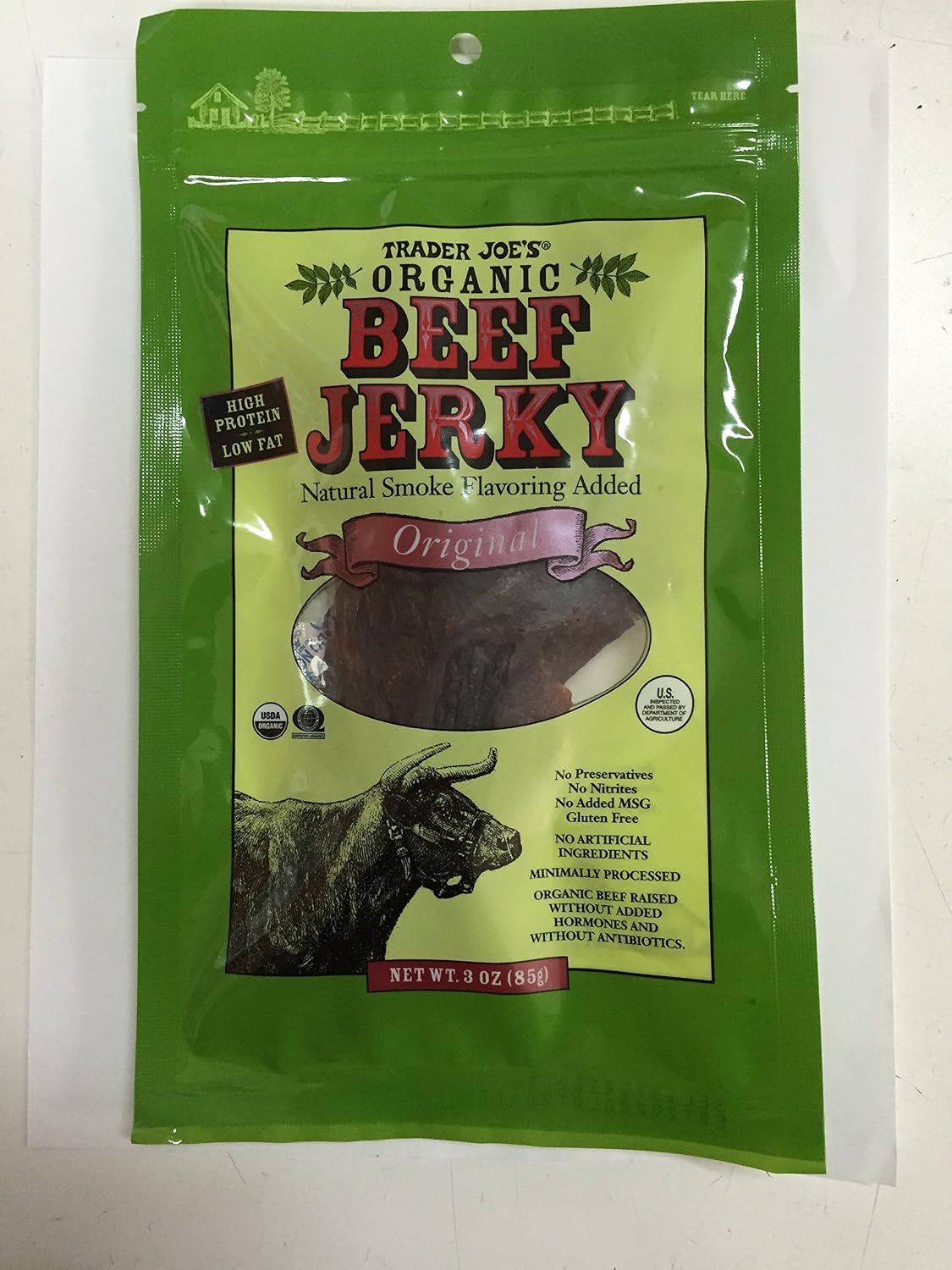 Trader Joe’s Organic Original Beef Jerky, 85g