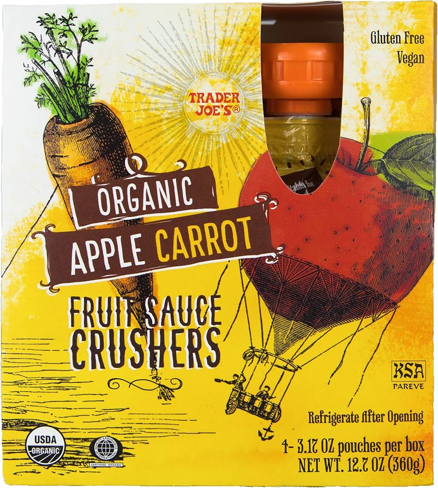 Trader Joe's Organic Fruit Sauce Crushers, Apple Carrot, 360g