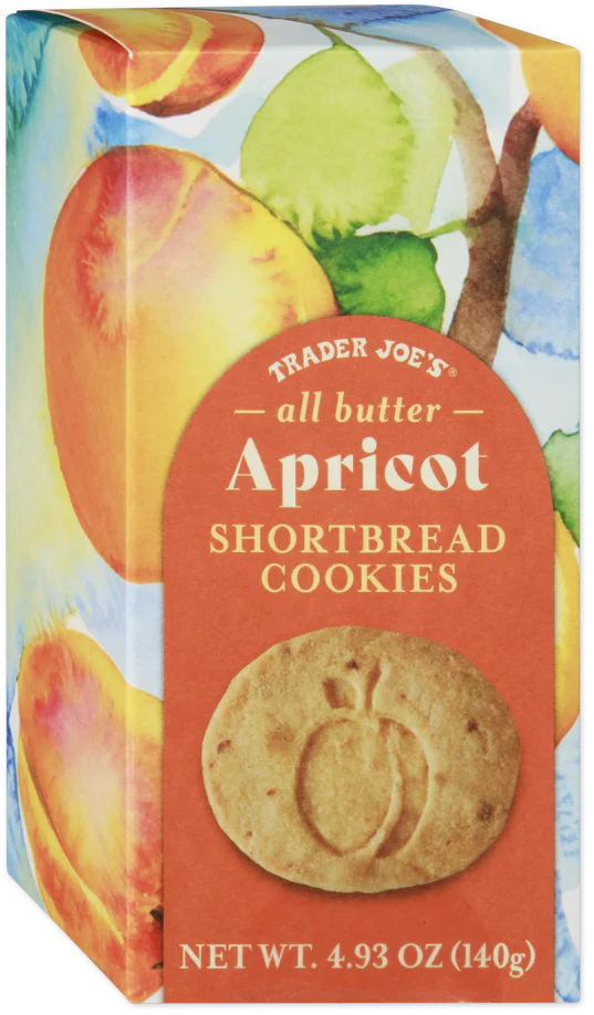 Trader Joe's All Butter Apricot Shortbread Cookies, 140g