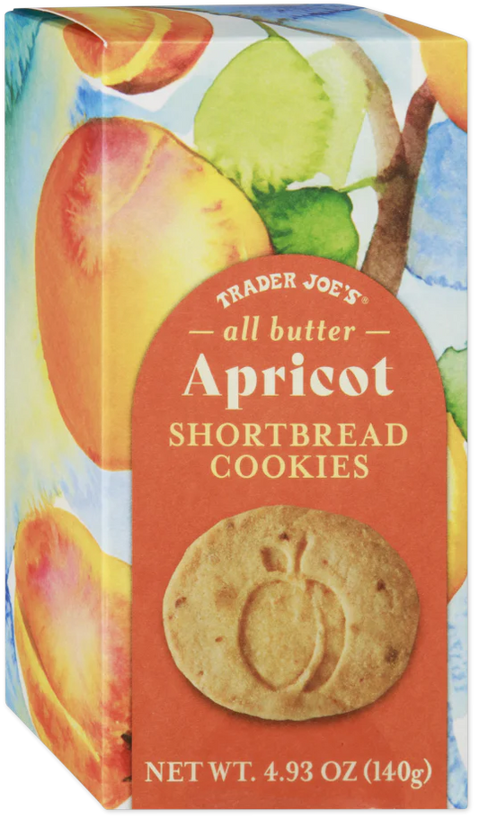 Trader Joe's All Butter Apricot Shortbread Cookies, 140g