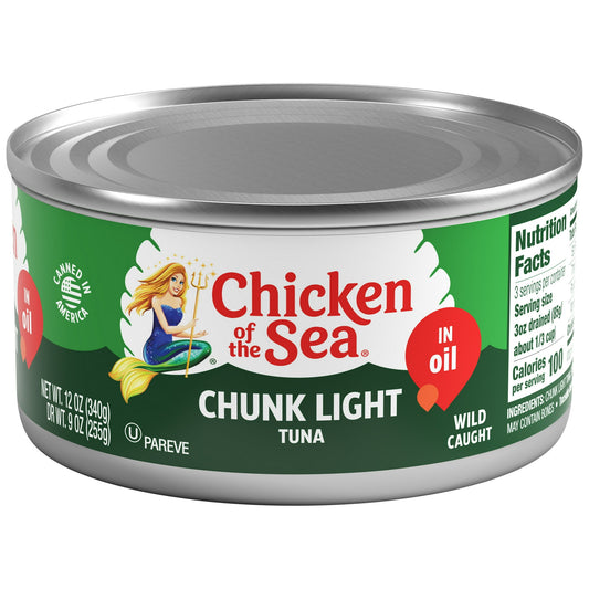 Thon pâle en morceaux à l'huile de poulet de la mer, 142 g
