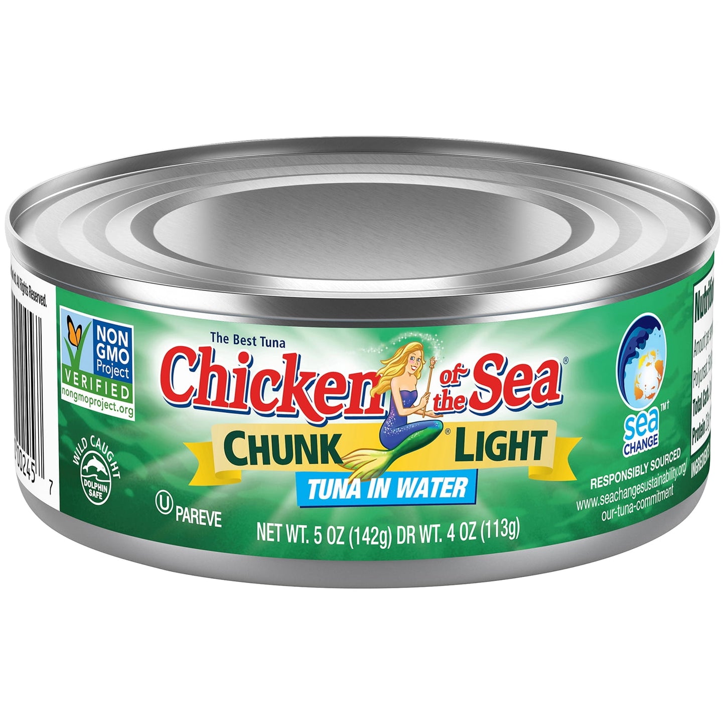 Chicken of the Sea Chunk Light Tuna in Water, 142g