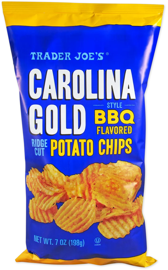 Trader Joe's Carolina Gold Style BBQ Flavoured Ridge Cut Potato Chips, 198g