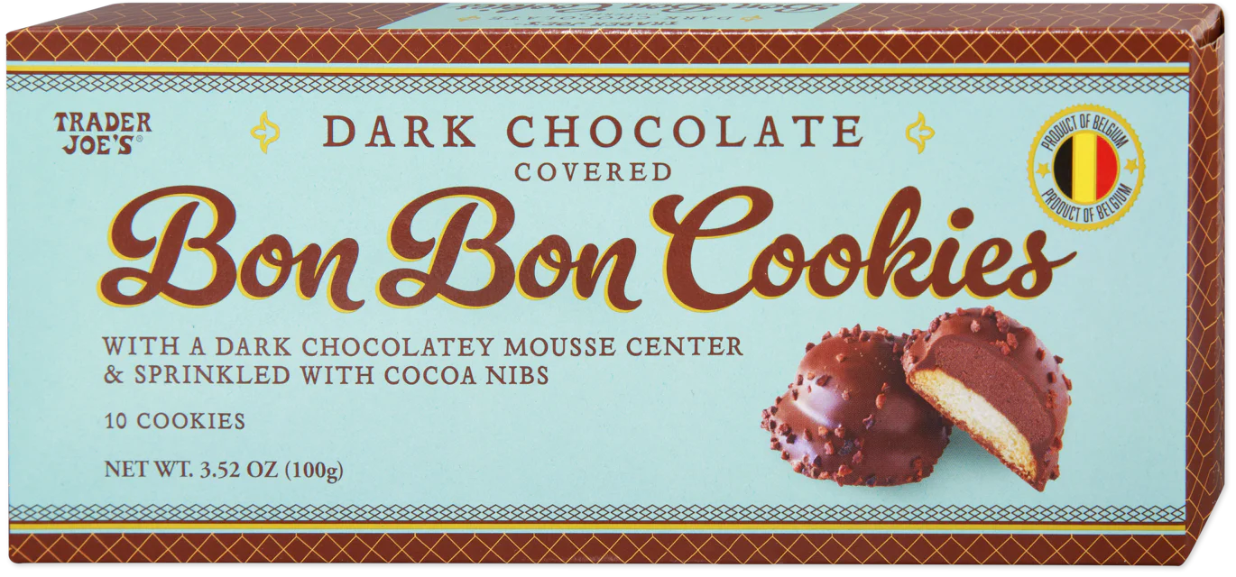 Trader Joe's Dark Chocolate Covered Bon Bon Cookies, 100g