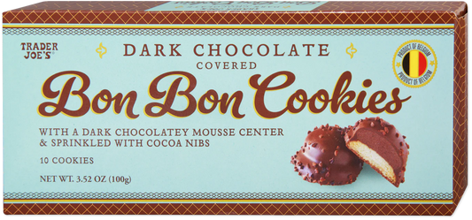 Trader Joe's Dark Chocolate Covered Bon Bon Cookies, 100g