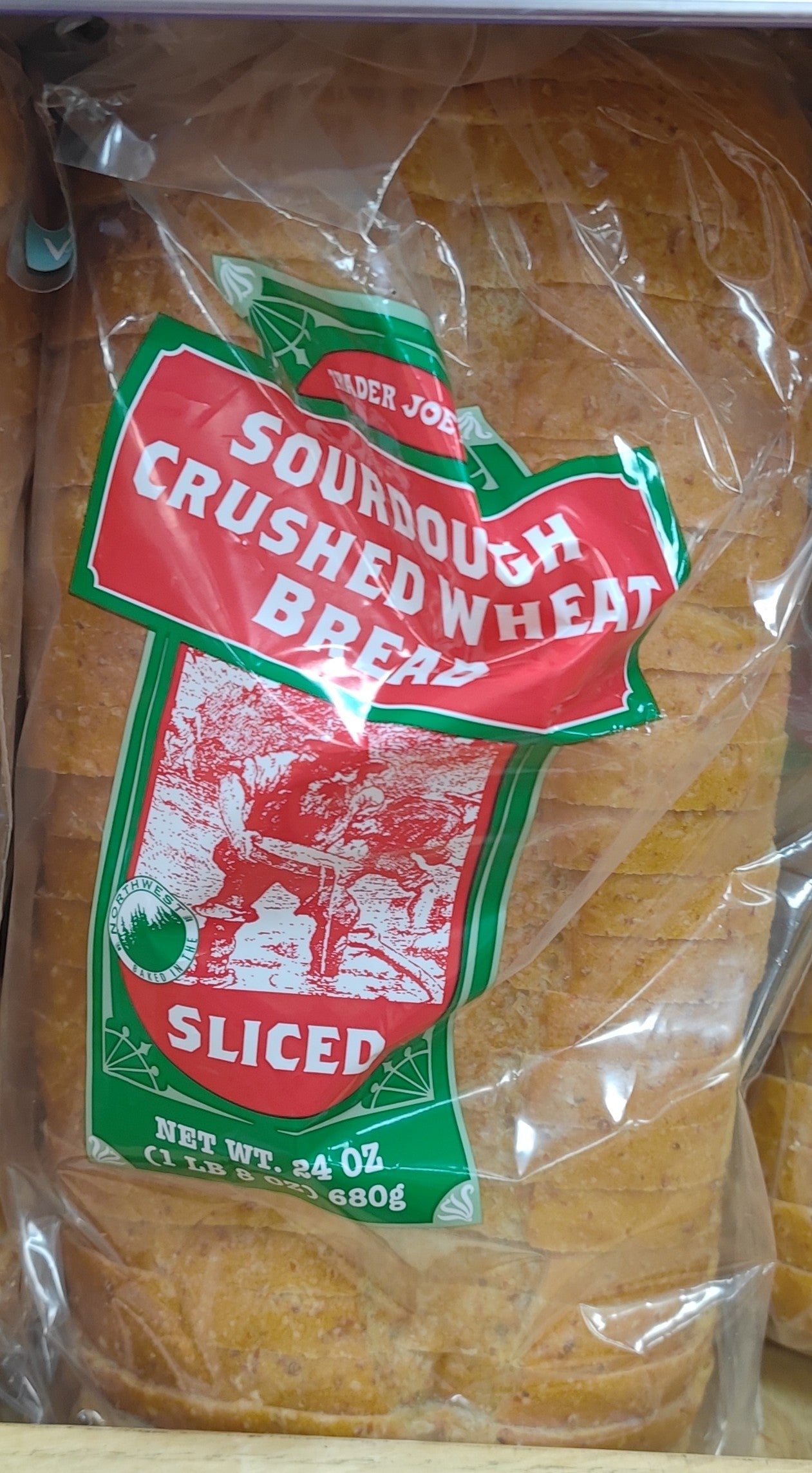 Trader Joe's Crushed Wheat Sourdough Bread, 680g