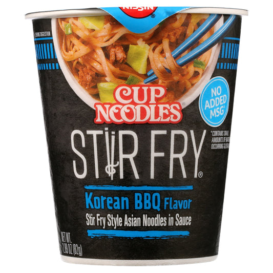 Nouilles en coupe Nissin, sautées au goût barbecue coréen, 82 g