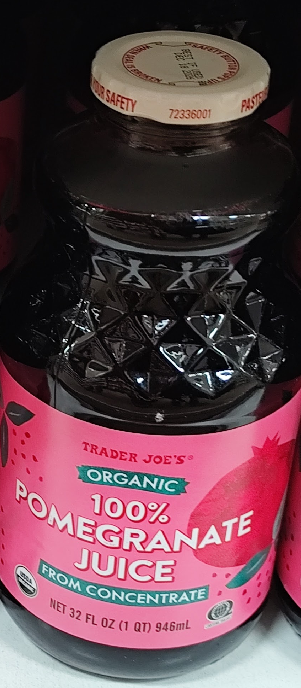 Trader Joe’s Organic 100% Pomegranate Juice from Concentrate, 946mL