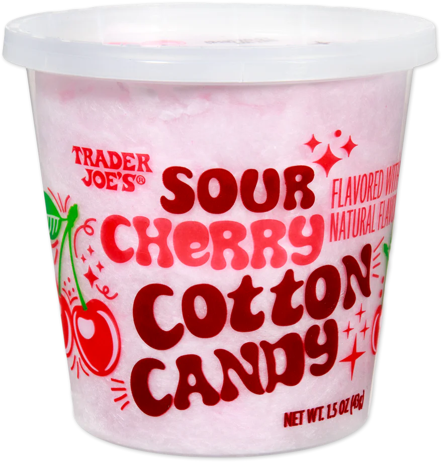 Trader Joe's Sour Cherry Cotton Candy, 43g