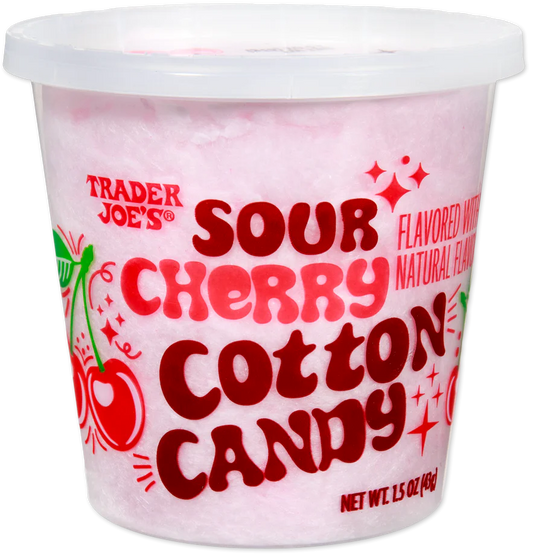 Trader Joe's Sour Cherry Cotton Candy, 43g