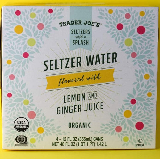 Trader Joe's Seltzer Water Flavoured with Lemon and Ginger Juice, 1.42L