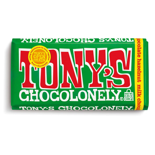 Tony's Chocolonely Milk Chocolate Bar with Hazelnut, 180g
