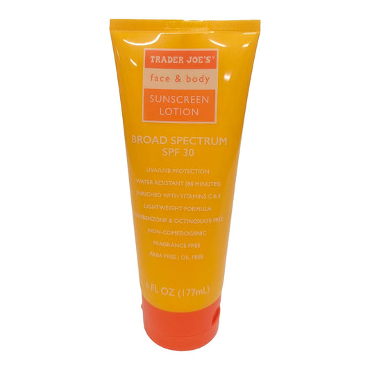 Trader Joe's Face & Body Sunscreen Lotion SPF30, 177mL