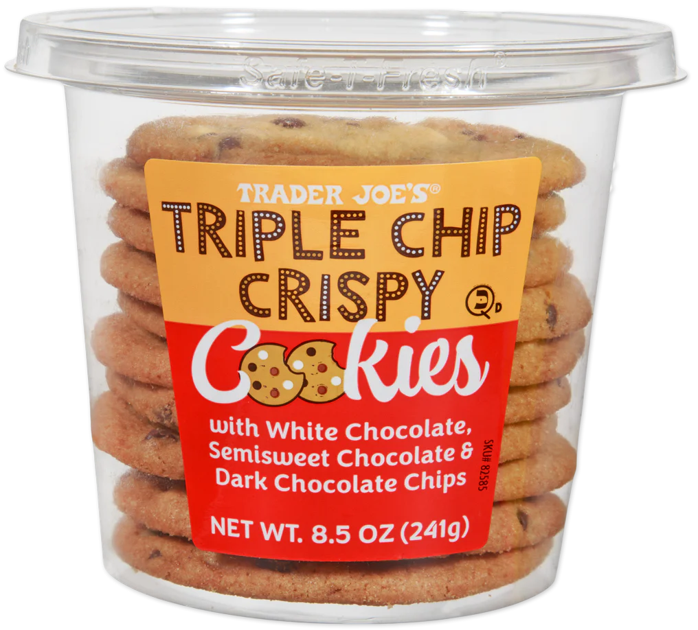 Trader Joe's Triple Chip Crispy Cookies, 241g