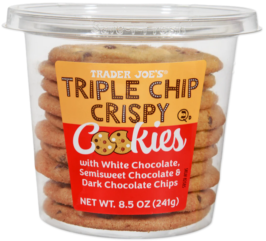 Trader Joe's Triple Chip Crispy Cookies, 241g