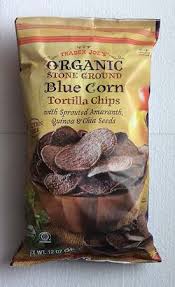 Trader Joe's Organic Stone Ground Blue Corn Tortilla Chips, 340g