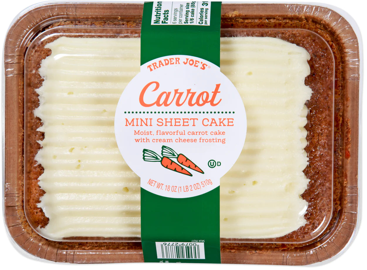 Trader Joe's Carrot Mini Sheet Cake, 510g