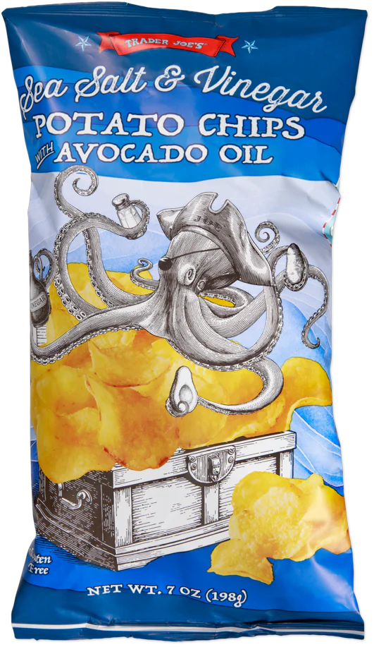Trader Joe's Sea Salt & Vinegar Potato Chips with Avocado Oil, 198g