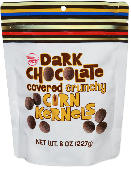 Trader Joe's Dark Chocolate Covered Crunchy Corn Kernels, 227g
