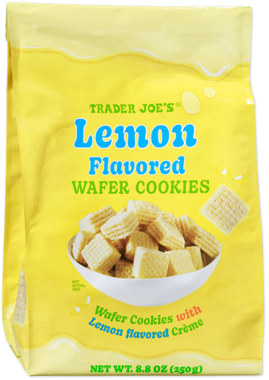 Trader Joe's Lemon Flavoured Wafer Cookies, 250g