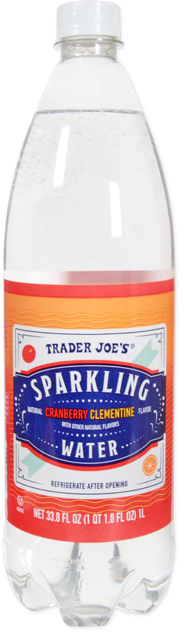 Eau pétillante Trader Joe's, canneberge et clémentine, 1 L 