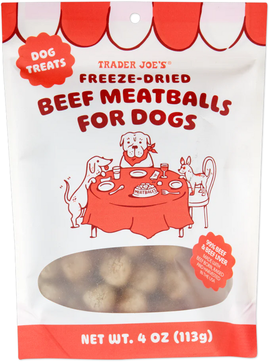 Trader Joe's Freeze-Dried Beef Meatballs for Dogs, 113g