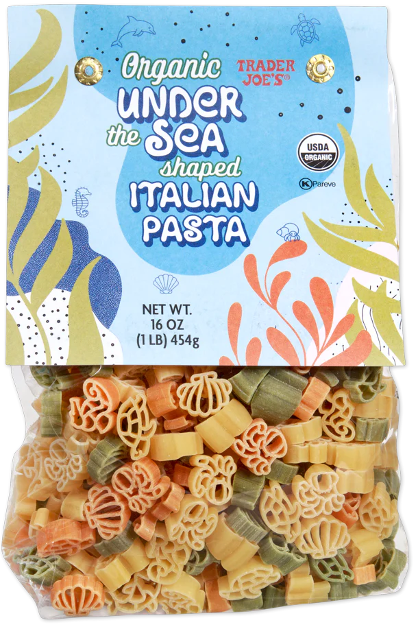 Trader Joe's Organic Under the Sea Shaped Italian Pasta, 454g