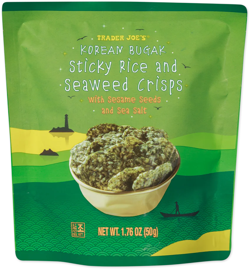 Trader Joe's Korean Bugak Sticky Rice and Seaweed Crisps, 50g