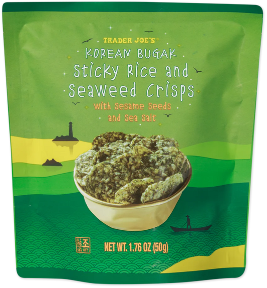 Trader Joe's Korean Bugak Sticky Rice and Seaweed Crisps, 50g