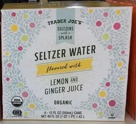 Trader Joe's Seltzer Water Flavoured with Lemon & Ginger Juice, 1.42L
