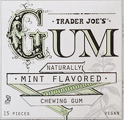 Trader Joe's Gum, Mint Flavoured, 15 pieces