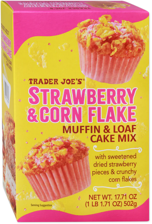 Trader Joe's Strawberry & Corn Flake Cake Muffin & Loaf Cake Mix, 502g