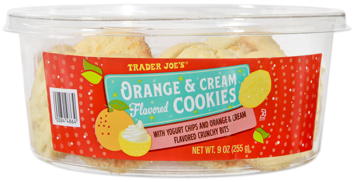 Trader Joe's Orange & Cream Flavoured Cookies, 255g