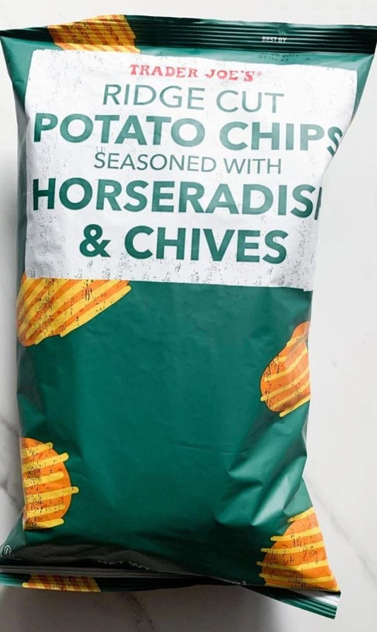 Trader Joe's Ridge Cut Potato Chips Seasoned with Horseradish & Chives, 198g