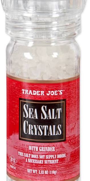 Trader Joe's Sea Salt Crystals with Grinder, 110g