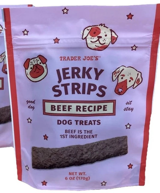Trader Joe’s Beef Recipe Jerky Strips Dog Treats, 170g
