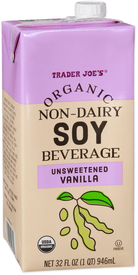 Trader Joe's Organic Non-Dairy Unsweetened Vanilla Soy Beverage, 946mL