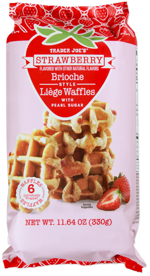 Trader Joe's Strawberry Brioche Style Liège Waffles, 330g