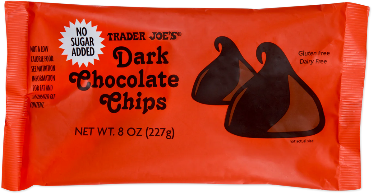 Trader Joe's Dark Chocolate Chips No Sugar Added, 227g