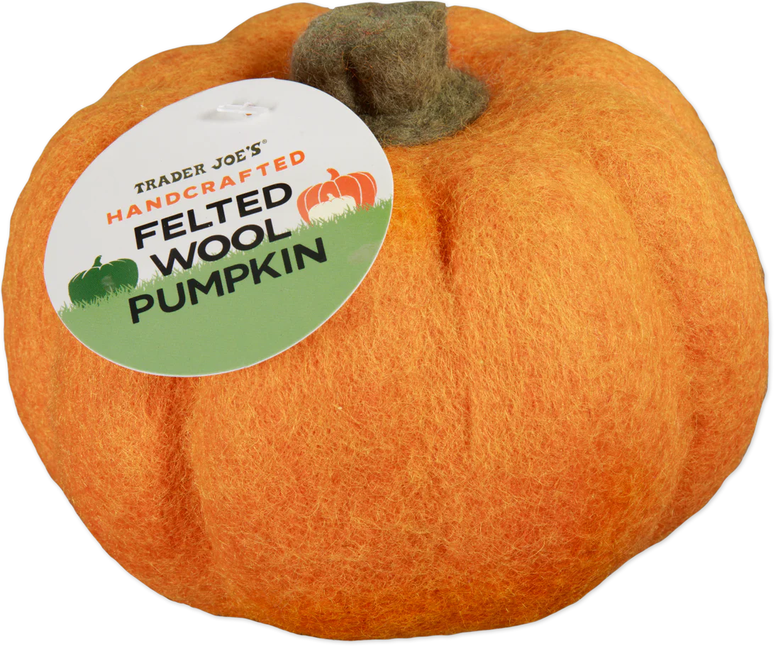 Trader Joe's Handcrafted Felted Wool Pumpkin