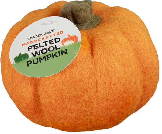 Trader Joe's Handcrafted Felted Wool Pumpkin